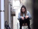 Asian squatting to piss