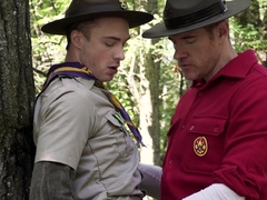 Scoutmaster Daddy Breeds Twink Outdoor