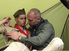 Boyscout's Cute Little Ass Utterly Dwarfed By Huge Cock