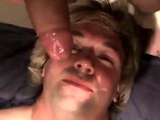 Fucking the twink's mouth and cumming on his face