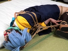 Cosplayer Try Hard Hogtied