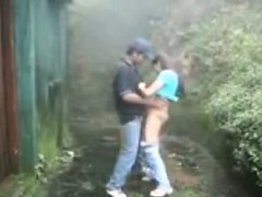 Couple take a hike and fuck outdoors